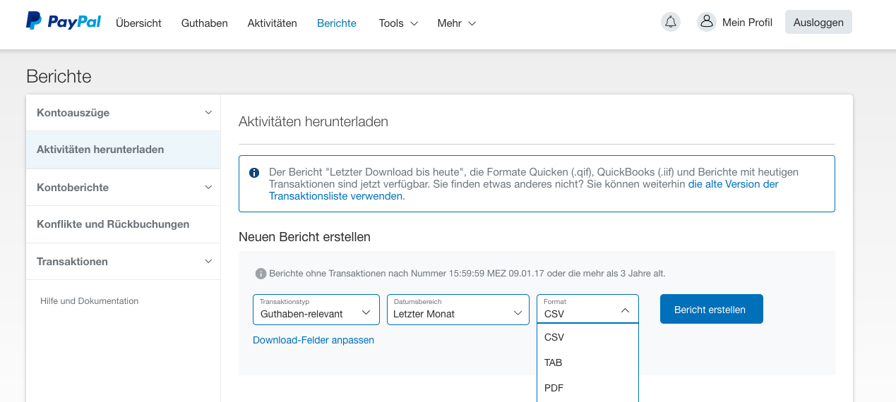 Konto Paypal Xentral Erp Software Gmbh