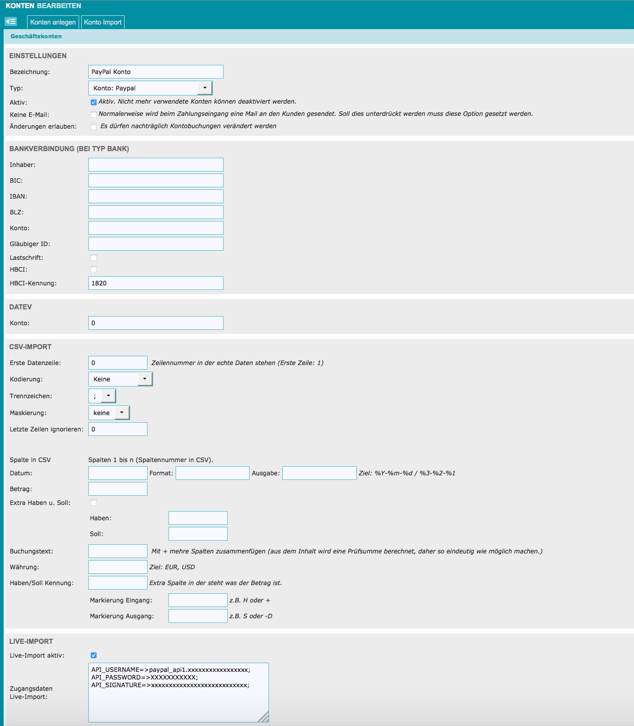 Konto Paypal Xentral Erp Software Gmbh